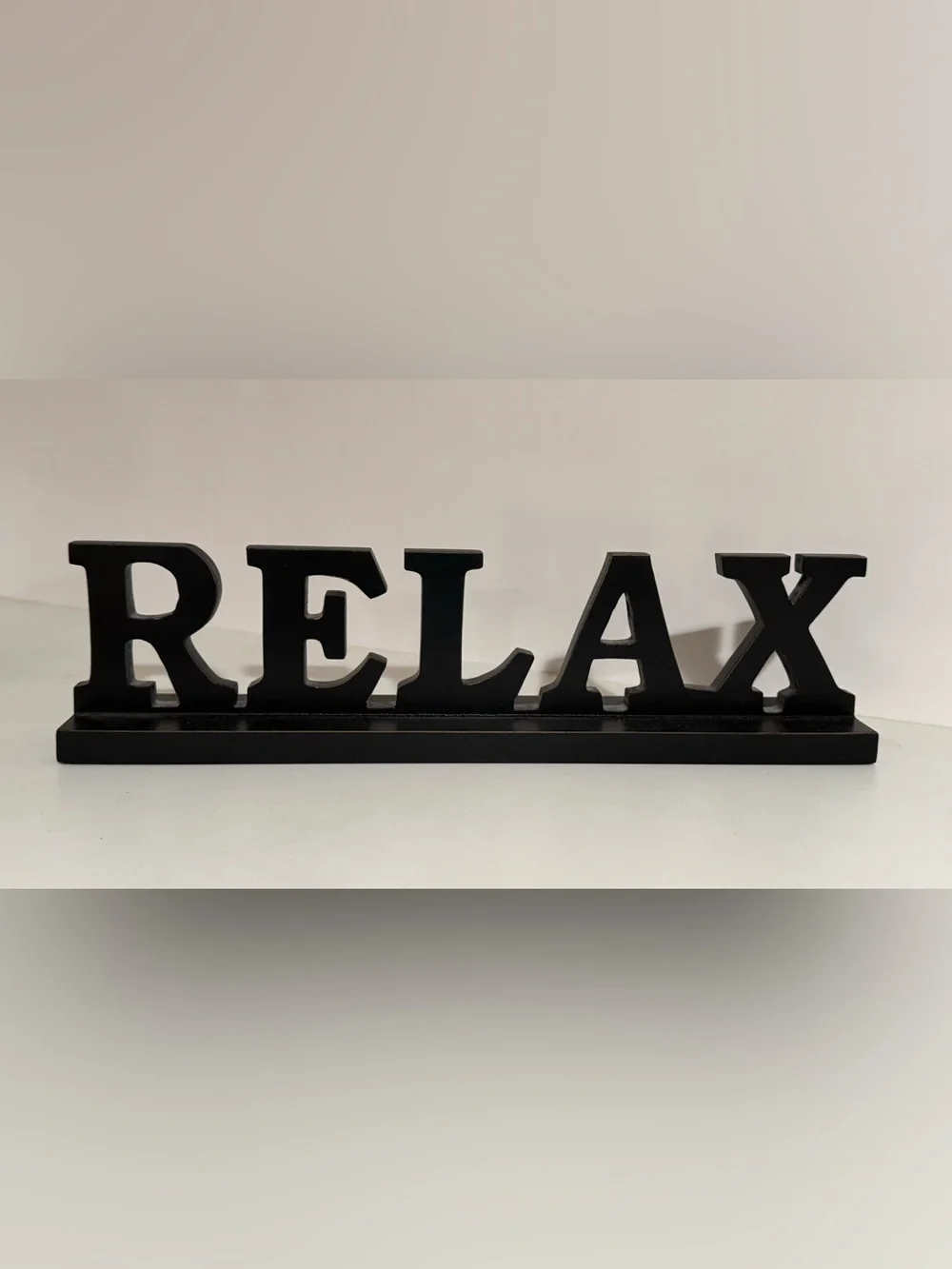 Black 'Relax / Simplify / Laugh / Dream' Decorative Word Signs - Home Wall Decor